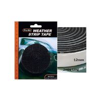 ProKit Tape Weatherstrip Foam Black 12mm x 3mm x 2M