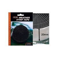 ProKit Tape Weatherstrip Foam Black 20mm x 3mm x 2M