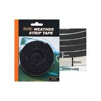 ProKit Tape Weatherstrip Foam Black 6mm x 6mm x 2M