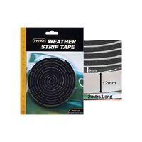 ProKit Tape Weatherstrip Foam Black 12mm x 6mm x 2M)