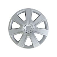 PC Covers 4 Piece Silver With Silver Carbon Look Wheel Cover Set 16''