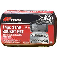 PK Tools E-star Socket Set 14 Piece 1/4”, 3/8” & 1/2” Drive RG7589