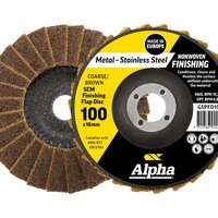 Alpha 100mm Coarse / Brown SCM Flap Disc Surface Finishing Bulk GSPFD100C