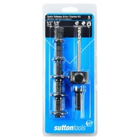 Sutton Quick Release Holesaw Arbor, HSS Pilot Drill & Adaptor Starter Set - 6 Piece H1220111
