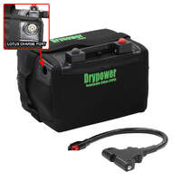 Drypower 12.8V 25.2Ah Lithium Iron Phosphate (LiFePO4) Rechargeable Lithium Battery & Charger Kit for use with Golf Buggies