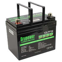 Drypower 12.8V 34 Ah Lithium Iron Phosphate (LiFePO4) Rechargeable Lithium Battery