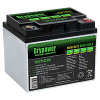 Drypower 12.8V 42Ah High Rate Lithium Iron Phosphate (LiFePO4) Rechargeable Lithium Battery - 100A Max Discharge, Up to 4 in Series Capable