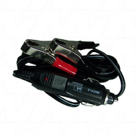 Male Cigarette Lighter Plug to Large Crocodile Clips c/w 1800mm leads