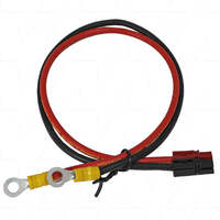 M8 (8mm) Ring Terminal to Anderson Powerpole 15-45 style Connector with 11AWG 56/0.30 wire Silicon Black & Red 400mm 40A rated. Max. load 40 Amp.