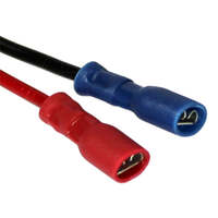 Dual Spade Assembly (pair) 4.8mm SPADES V90HT 1-0.8 Leads RED & BLACK=1000mm.