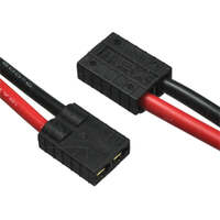 Traxxas Type Female Connector, Leads RED & BLACK=170mm AWG12.