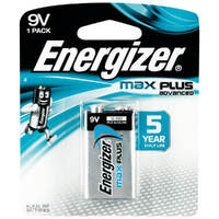 Energizer MAX Plus Advanced 9V Alkaline Batteries 1 Pack