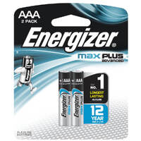 Energizer MAX Plus Advanced AAA Alkaline Batteries 2 Pack