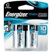 Energizer MAX Plus Advanced C Alkaline Batteries 2 Pack