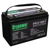 Drypower 12.8V 121.6Ah Lithium Iron Phosphate (LiFePO4) Rechargeable Lithium Battery