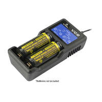 XTAR VC2 1-2 Cell Lithium Ion Battery Charger with USB Input and LCD Display