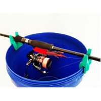 Bucket Fishing Rod Holder - Clips To Most Buckets - Rod Touch By Daiichiseiko