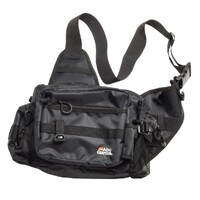 Abu Garcia One Shoulder Bag 2 - Black Fishing Bag with Multiple Storage Pockets