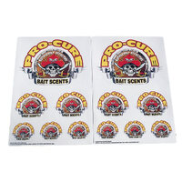Pro Cure Team Pro Cure Sticker Pack - 12 Assorted Fishing Stickers - Boat Decals