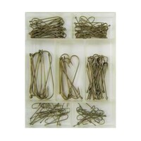Surecatch 140 Piece Assorted Carlisle Fishing Hook Pack in Tackle Box