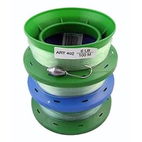 3 x 4 Inch Hand Casters Pre Rigged with 100m of 6lb Mono Fishing Line
