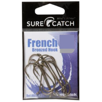 Surecatch French Bronzed Fishing Hooks - Size 1 Qty 15