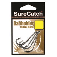 Surecatch Baitholder Nickel Hooks - Size 1 Qty 12