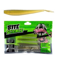 8 Pack of 4 Inch Bite Science Mad Minnow Soft Plastic Lures - Watermelon