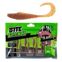 10 Pack of 3 Inch Bite Science Bunker Buster Soft Plastic Lures - Pumpkin