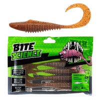 5 Pack of 6 Inch Bite Science Bunker Buster Soft Plastic Lures - Pumpkin