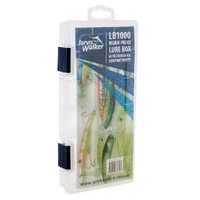 Jarvis Walker LB1000 Worm Proof Lure Tackle Box With Adjustable Compartments