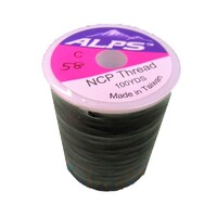 Alps 100yds of Black Rod Wrapping Thread - Size C (0.2mm) Rod Binding Cotton