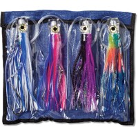 Williamson Big Game Catcher Kit  : 4 x 8" Rigged Trolling Lures in Lure Wrap