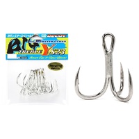 6 Pack of Size 6/0 Decoy Y-S23 Treble Fishing Hooks - 3X Strong Monster GT Trebles