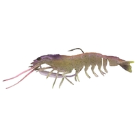95mm Chasebait Flick Prawn Soft Plastic Fishing Lure with 4gm Lead Weight - Jelly Prawn