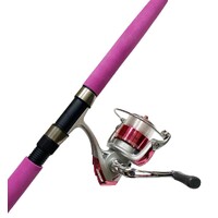 7ft Rapala Femme Fatale 6-8kg Pink Fishing Rod and Reel Combo Spooled with Line