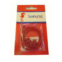 Seahorse Red Plastic Whiting Tube & Beads