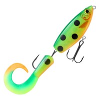 21cm Storm R.I.P. Seeker Jerk Rigged Fishing Lure With Spare Tail-Green Tiger UV