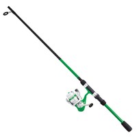 Green 6ft Okuma 2 Piece Vibe Fishing Rod and Reel Combo Spooled with Line