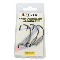 Zerek Weighted Worm Hook Pack for 4 Inch Live Cherabins - Weedless Jig Heads