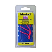 Mustad Size 2 Fine Worm 2 Hook Whiting Fishing Rig 2 Pk