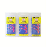 Mustad Bloodworm Size 6-90234npnr-Bulk 3 Pack-Chemically Sharpened Fishing  Hooks