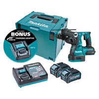 Makita 40V Max 28mm Rotary Hammer 4.0Ah Set (AWS Compatible) HR001GM205