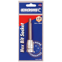 Kincrome Hex Bit Socket Metric 1/2" Drive 8mm HS8M