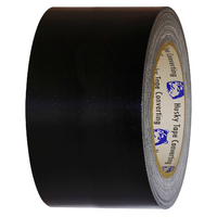 Husky Tape 16x Pack 105 Black Cloth Tape 72mm x 25m