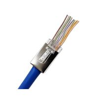 Shielded Feed-Thru CAT5e Modular Plug 25/PK