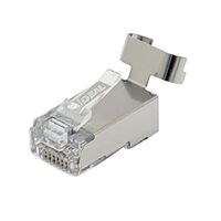 Shielded Feed-Thru CAT6A/6/5e Modular Plug 50/PK