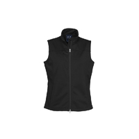 Ladies Soft Shell Vest Black Small