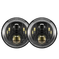 LIGHTFOX Pair 7inch LED Headlight for Jeep Patrol GQ