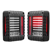 Fieryred Pair LED Tail Lights for Jeep Wrangler JK 07-17
